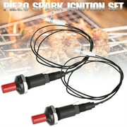 Mulanimo Piezo Spark Ignition Push Button Igniter High Temperature Resistance Easy to Install Gas Grill Kit with Cable