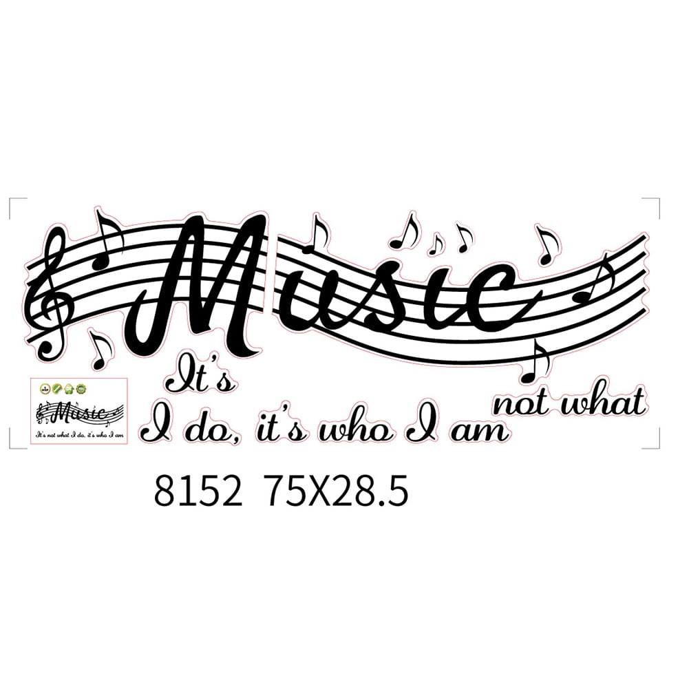 Mulanimo Pvc Music Notes Wall Stickers Quotes Sayings Words Wall Decals