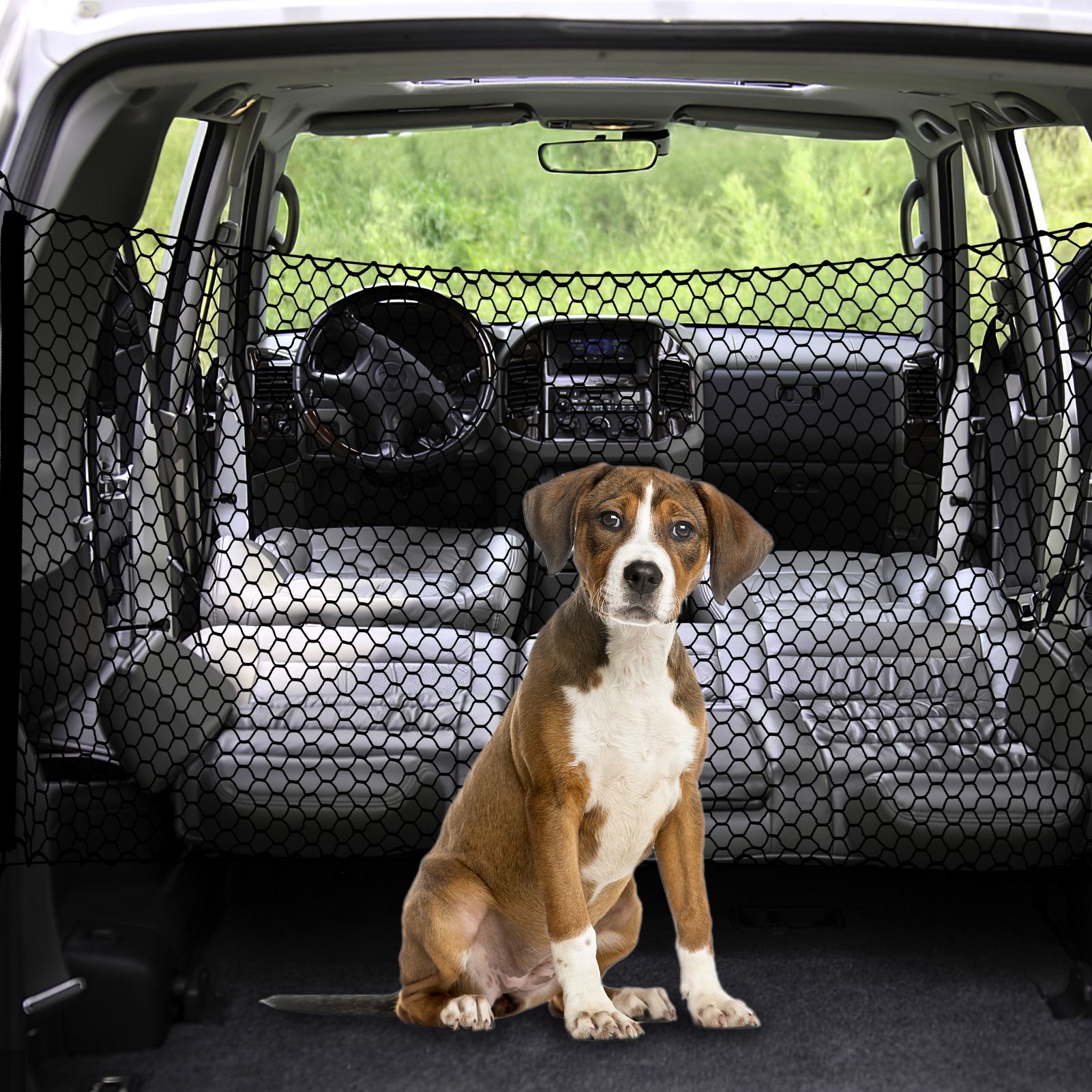 Mulanimo Singlelayer Car Dog Barrier Net Front Isolation Guard Mesh