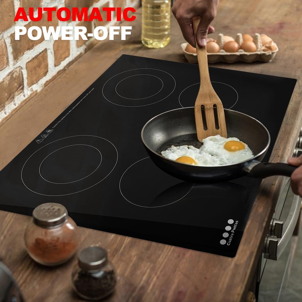 Mulaxen 2000W/1400W Induction Cooktop 4 Burner, Built-In Induction Burners, Double Induction and Infrared Cooktop, Electric Hot Plate for Cooking, Electric Stove with Sensor Touch Control