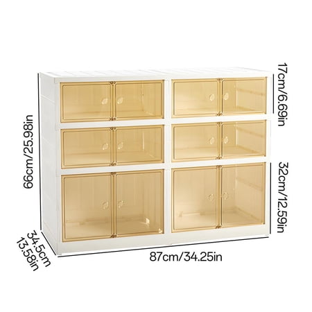 Mulaxen Foldable Shoe Organizer Shoe Rack Storage Rack Organizer 3 Tier Shoe Shelf with Clear Door Shoe Cabinet Shoe Box Space Saving for Entryway Bedroom Living Room present