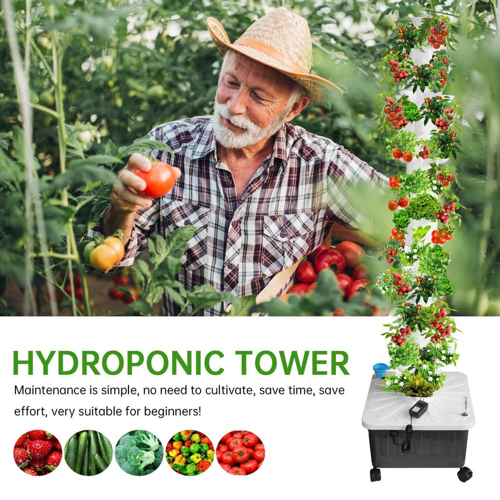 Mulaxen Hydroponic Tower Starter Kit 14layer Hydroponic Planter For