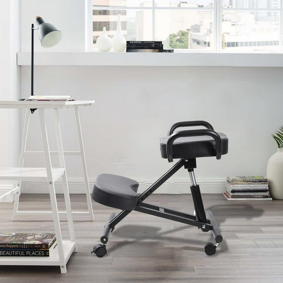 Mulaxen Knee Support Chair Kneeling Desk Chair Knee Support Stool Portable Posture Chair for Desk Kneeling Ergonomic Chair for Desk Home Meditation beneficial