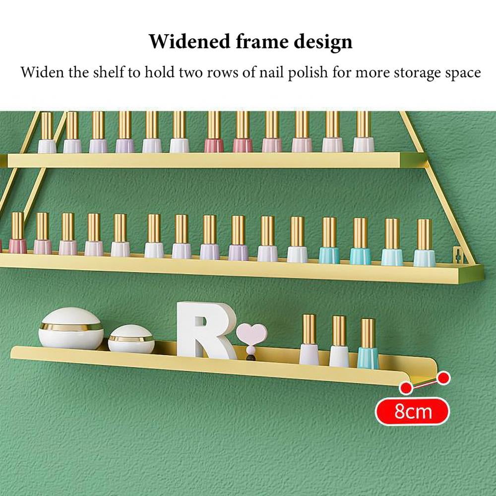 Mulaxen Metal Nail Polish Rack for Nail Salon, 5 Tiers Triangular Metal ...
