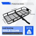 thumbnail image 1 of Mulaxen Rear Cargo Rack Hitch Mount Cargo Carrier Rack 500 Lbs Rear Luggage Cargo Racks Folding Carrier For Car SUV Trailer Pickup Truck current, 1 of 8