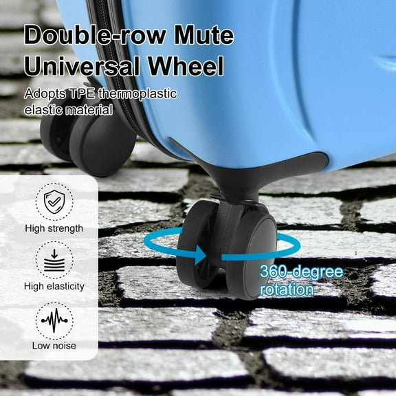 Mulaxen Toddler Ride on Suitcase Ride on Trolley with Wheels Cute Hardside Riding Kids Rolling Luggage with Safety Belt for Travel Airplane methodical