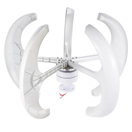Mulaxen Vertical Wind Generator 5 Leaves Wind Turbine Generator Kit 360-Degree Wind Direction Residential Small Wind Turbines Quiet Efficient Energy For Home Street Use justifiable