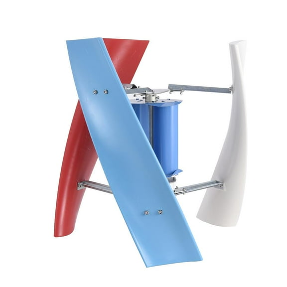 Mulaxen Vertical Wind Turbine, 400W No Noise Vertical Axis Wind Turbine Generator,24V/12V Magnetic Levitation Turbine for Home Street Lighting(White)