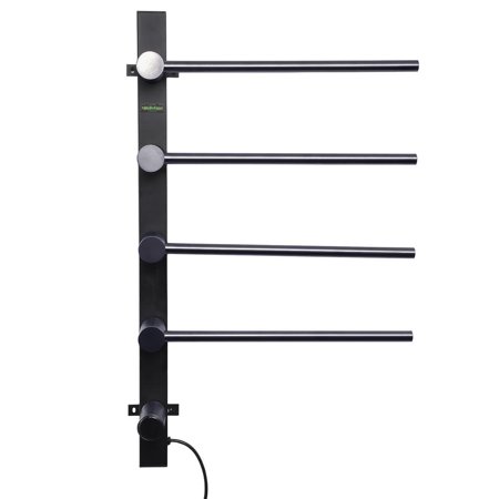 Mulaxen Wall Heated Towel Rack Wall Mounted Stainless Steel Heated Towel Rack Rapid Heating Electric Drying Rack for Apartment Gym Kitchen Bathroom and Hotel helpful
