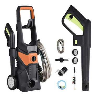 Mulaxen Water Pressure Washer Foam Cannon High Pressure Washer With 4 Different Pressure Tips And Wheels For Fences Driveways Cars feasible