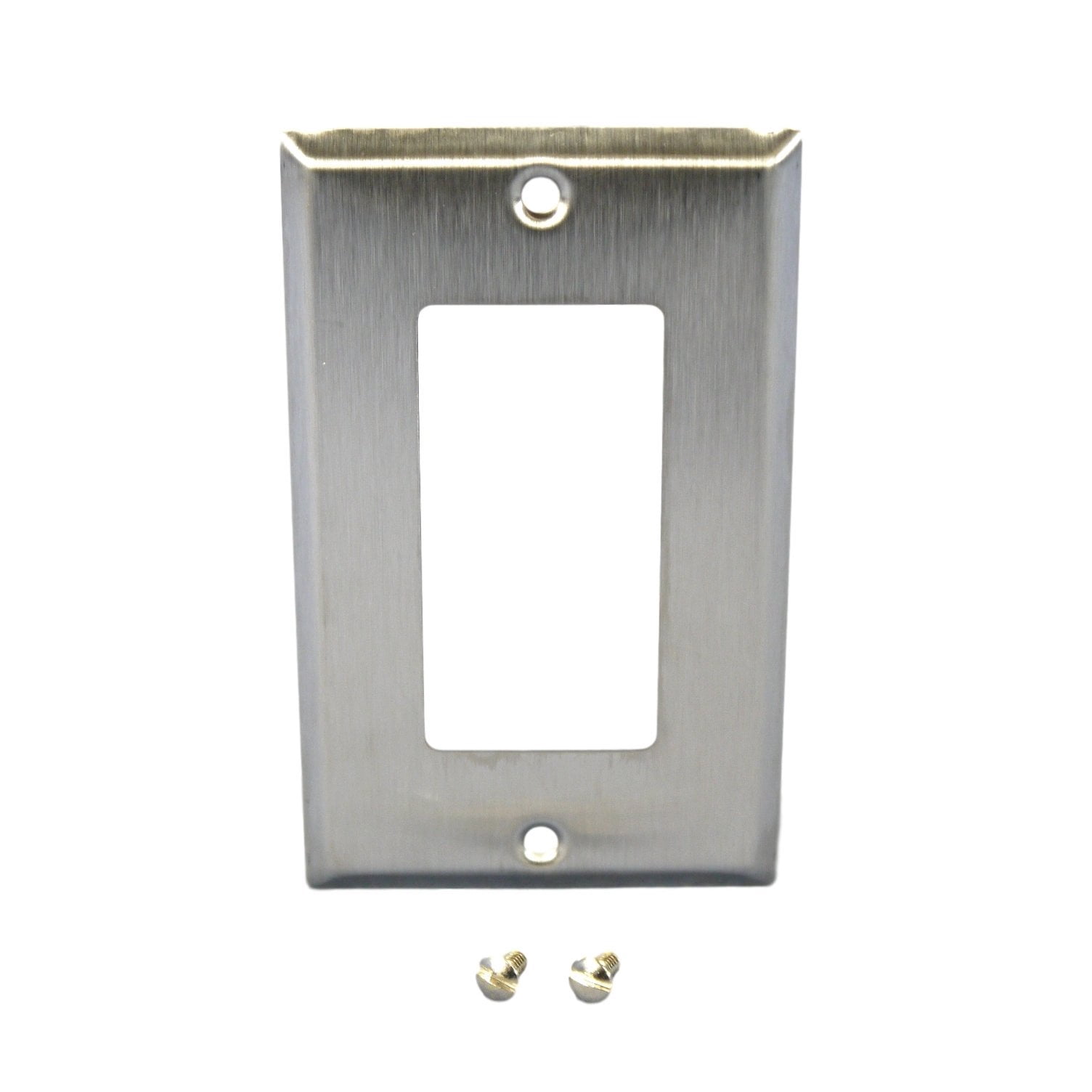 Art Plates 1-Gang Decora/GFCI Wall Plate, Blue & Tan Watercolor Design, Metal, Made In USA