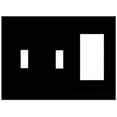 thumbnail image 1 of Mulberry 97443 430 Stainless Steel Standard Size GFI Surge 3-Gang Combination Wallplate (2) Toggle Switch (1) Block Duplex/GFI Receptacle, 1 of 1