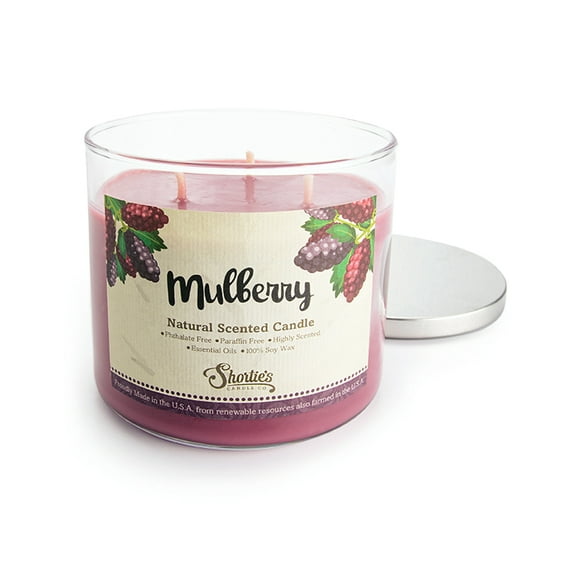 Mulberry All Natural 3 Wick Candle - Made with Responsibly Sourced Soy and Essential Fragrance Oils - Phthalate & Paraffin Free, Vegan, Non-Toxic