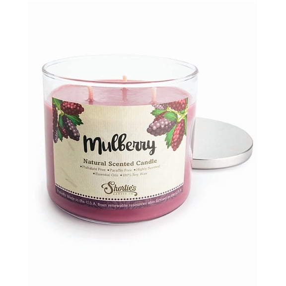 Mulberry All Natural 3 Wick Candle - Made with Responsibly Sourced Soy and Essential Fragrance Oils - Phthalate & Paraffin Free, Vegan, Non-Toxic