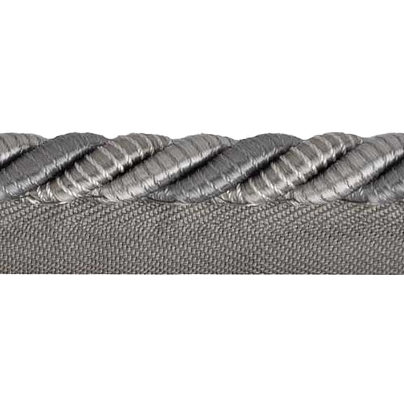 Mulberry Collection - 3/8" Width CORD WITH LIP (25 Yard Roll) - BC-10003-49 Metal Grey
