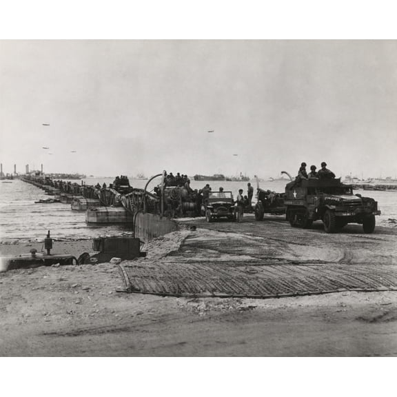 Mulberry Harbor Developed For The D-Day Invasion Of Normandy. Installed On Omaha Beach After D-Day History