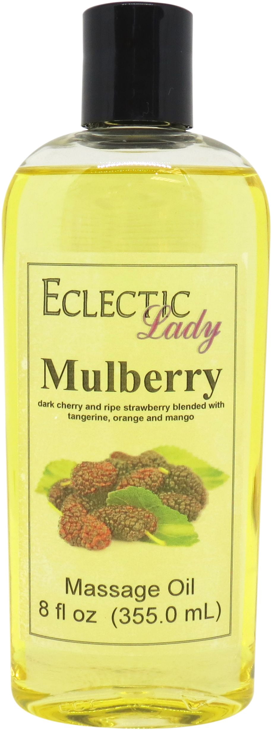 Mulberry Massage Oil by Eclectic Lady, 8 oz, Sweet Almond Oil and Jojoba Oil