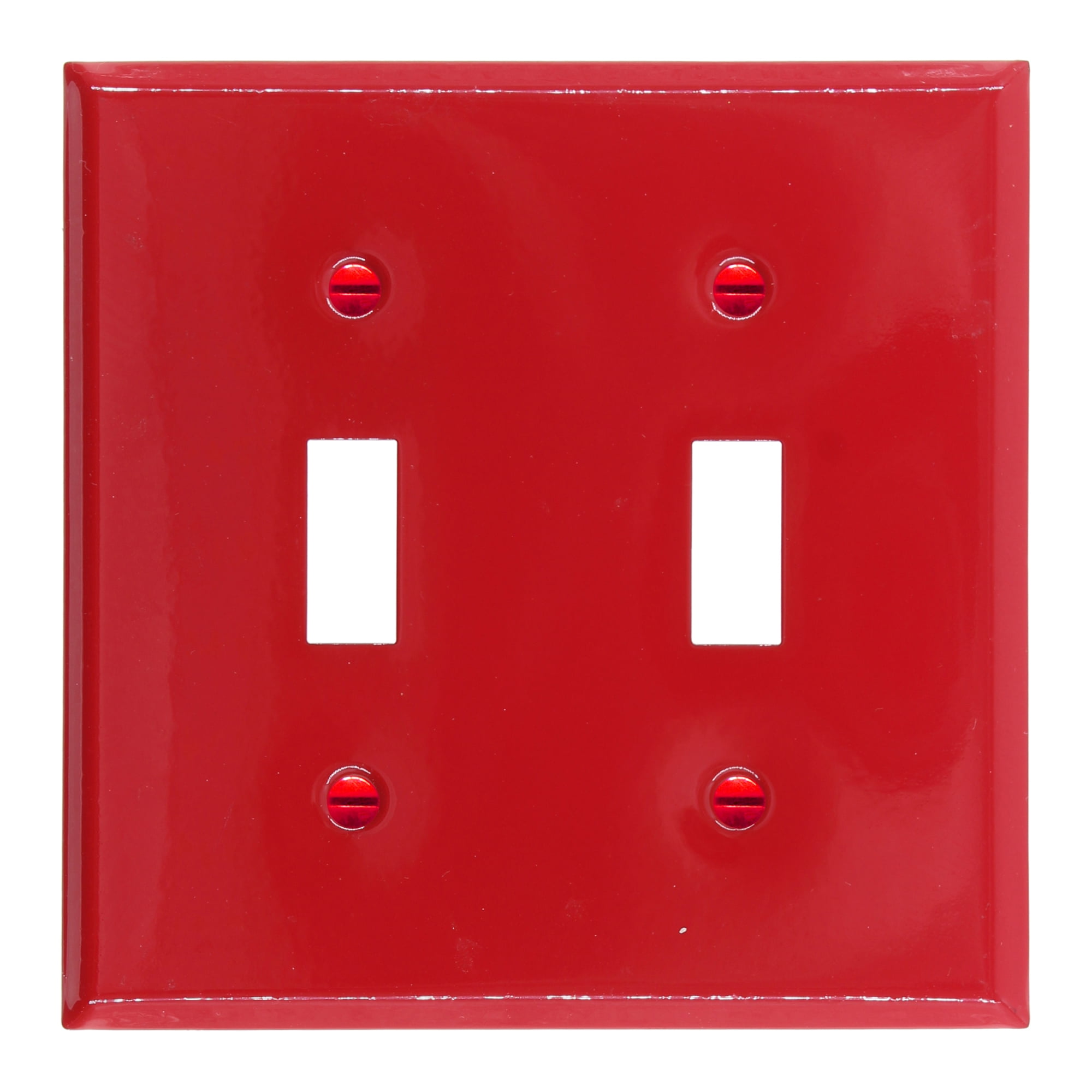 Mulberry Metal Products 51072 Metal Toggle Switch Faceplate, 2Gang