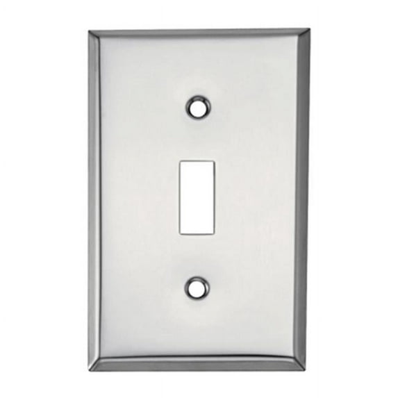 Mulberry Metals 83071 1 Gang 1 Toggle Opening Steel Wall Plate, Chrome