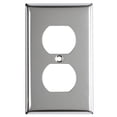 thumbnail image 1 of Mulberry Metals 83101 1 Gang 1 Duplex Opening Steel Wall Plate, Chrome, 1 of 1