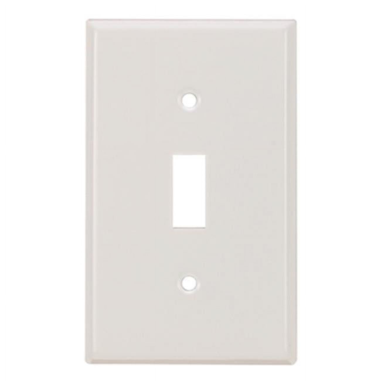 White Steel 1-Gang Toggle Switch Wall Plate