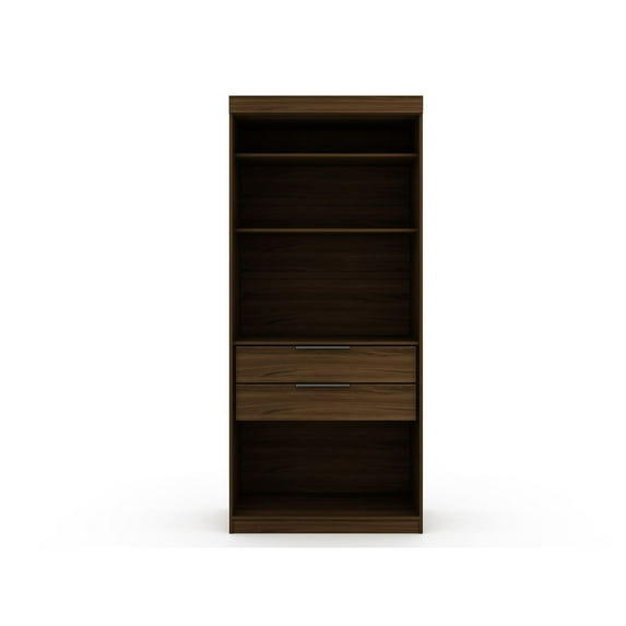 Mulberry Open 1 Sectional Modern Armoire Wardrobe Closet with 2 Drawers