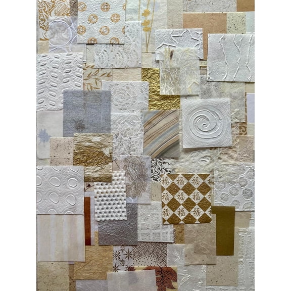 Mulberry Paper Scrap Pack Golden Harvest Edition (100 Unique Pieces) | Premium Decorative Paper for Scrapbooking, Card Making, Collage, Mixed Media Crafts, and DIY Projects