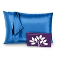 thumbnail image 1 of Mulberry Park 100% Silk Pillowcase - 22 Momme, Grade 6A Mulberry Silk - Hidden Zipper Closure - Sapphire/Standard (20" x 26"), 1 of 10