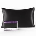 thumbnail image 1 of 19 Momme Silk Pillowcase - Black, 1 of 10