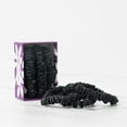 thumbnail image 1 of Mulberry Park Silks 100% Pure Silk Hair Scrunchies, 3 Pack - Prevents Frizz, Hair Breakage, Gentle On All Hair Types, Hair Accessories - Small- Midnight Black, 1 of 9