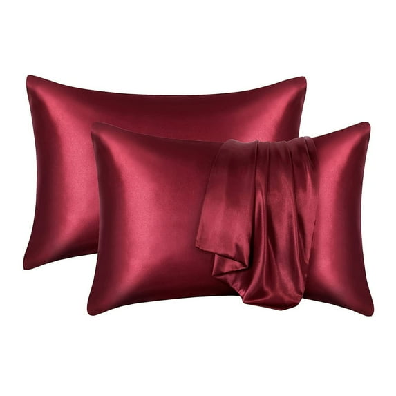 Mulberry Silk Pillowcase 2 Pack Queen Size Satin Silk Pillowcase for Hair and Skin Pillow Cases Super Soft Pillow Case for Home Bedroom Decor
