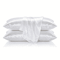 thumbnail image 1 of Mulberry Silk Pillowcase for Hair and Skin Made in Germany, Real 22 Momme Satin Pillowcase with Zipper, 6A Grade 100% Natural Silk, Anti Aging, Anti Acne, Wrinkle Free, 2 Pcs 20"x30", Queen, 1 of 6