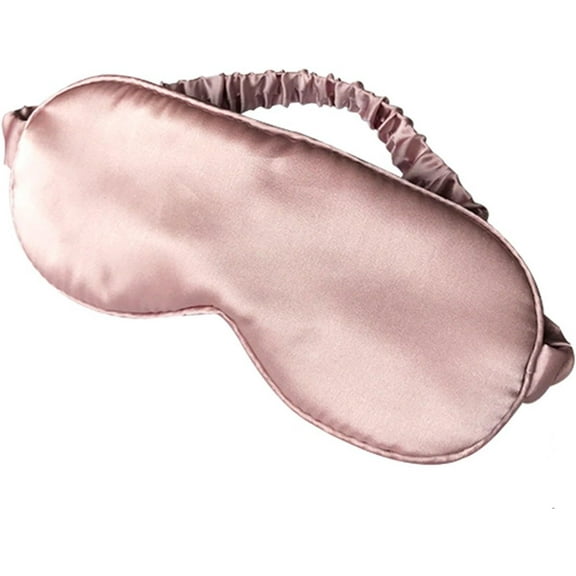 Mulberry Silk Sleep Eye Mask & Blindfold with Elastic Strap/Headband, Soft Eye Cover Eyeshade for Night Sleeping, Travel, Nap(Pink