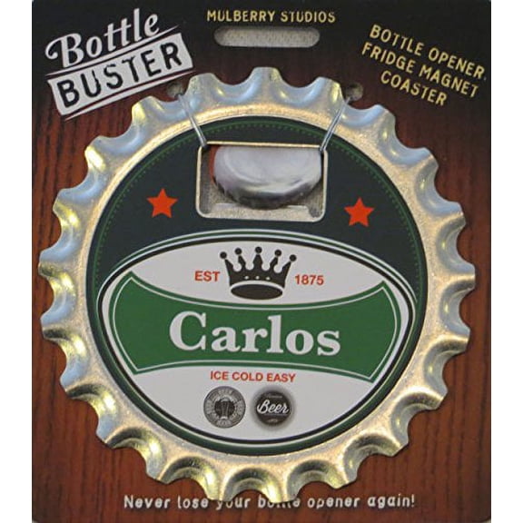 Mulberry Studio Bottle Opener Fridge Magnet Coaster All in One - Carlos