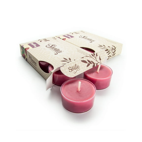 Mulberry Tealight Candles Multi Pack - 12 Dark Red Premium Scented Tea Lights - Shortie's Candle Company