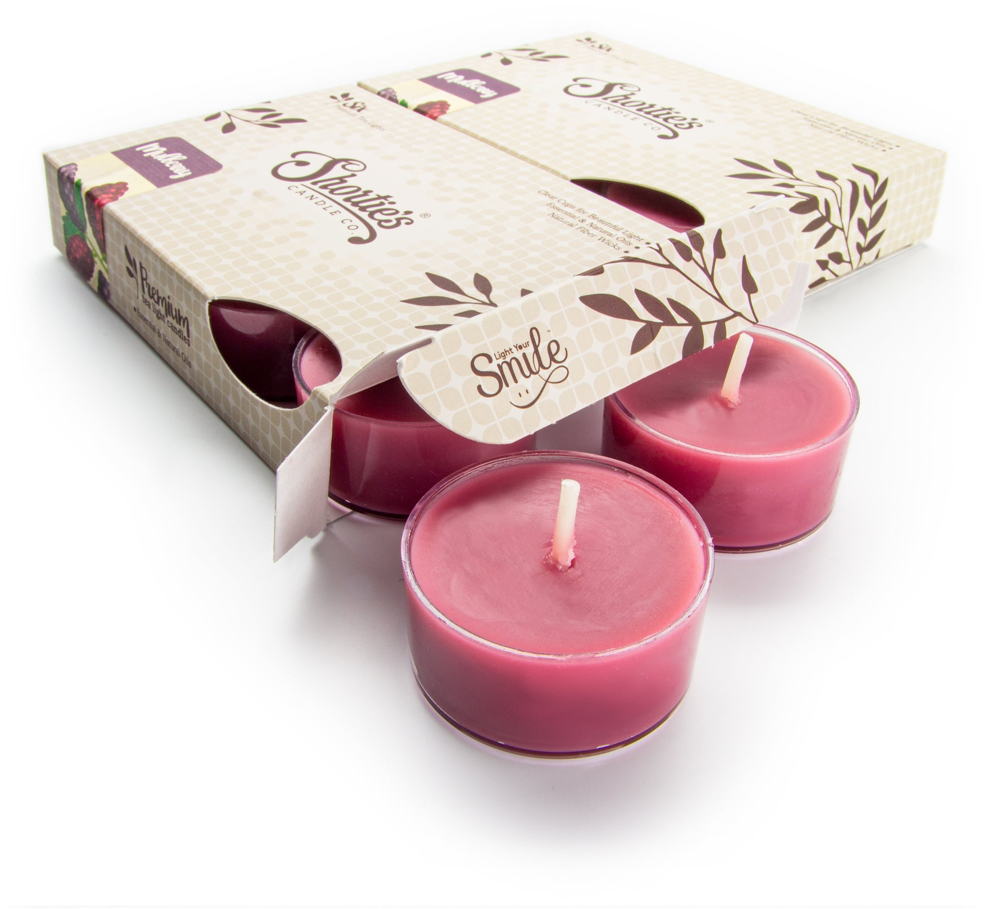 Mulberry Tealight Candles Multi Pack 12 Dark Red Premium Scented Tea