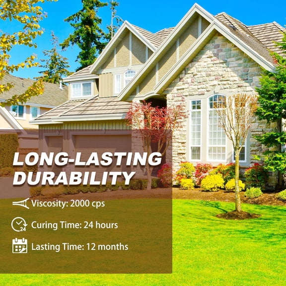 Mulch Glue for Landscaping, 0.5 Gallon Mulch Binder Glue, Fast-Drying Adhesive for Rock, Non-Toxic, Long-Lasting Stabilizer for Pine Straw, Pebbles & Weed Barrier, Strong Spray for Outdoor