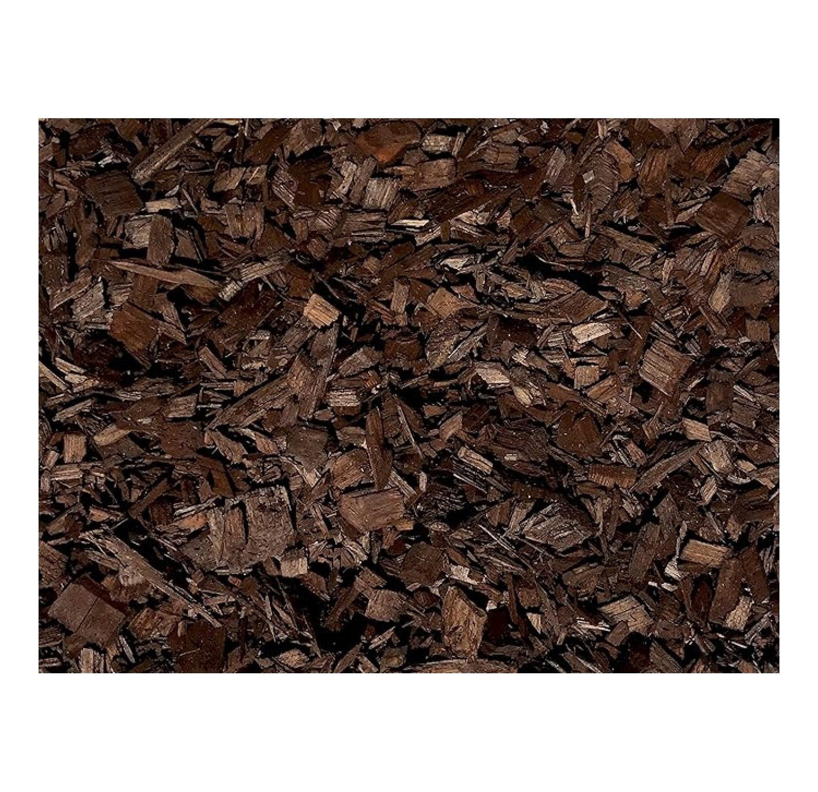 Premium Brown Colored Mulch, Natural Landscaping Ground Cover for Outdoor Garden and Yard