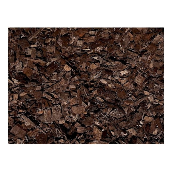 Premium Brown Colored Mulch, Natural Landscaping Ground Cover for Outdoor Garden and Yard