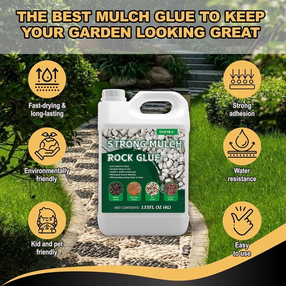 Mulch Rock Glue - 175oz Concentrated Landscape Gravel Binder