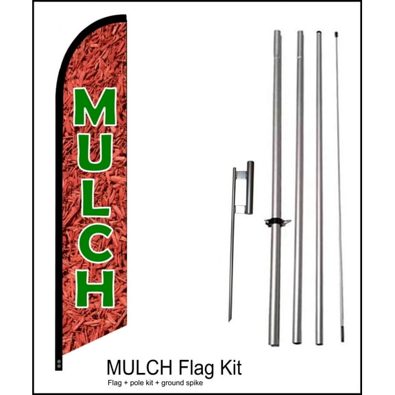 Mulch Swooper Flag Kit 15 ft Tall - by flagsandsigns