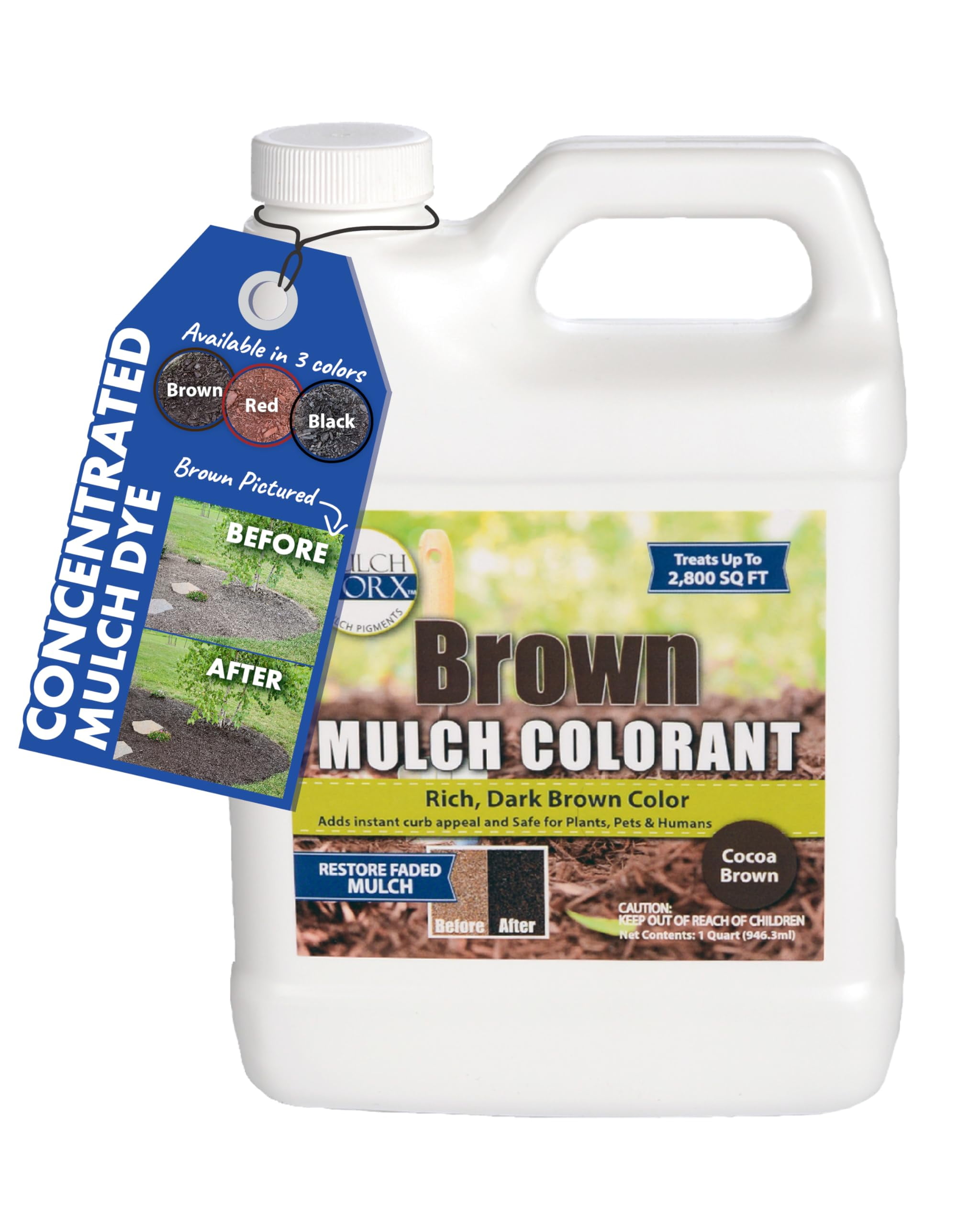 MulchWorx Brown Mulch Color STF9 Concentrate 2,800 Sq. Ft. Rich