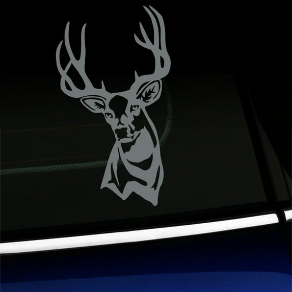 Mule Deer Buck - Vinyl Decal - Choose Color - [GRAY]