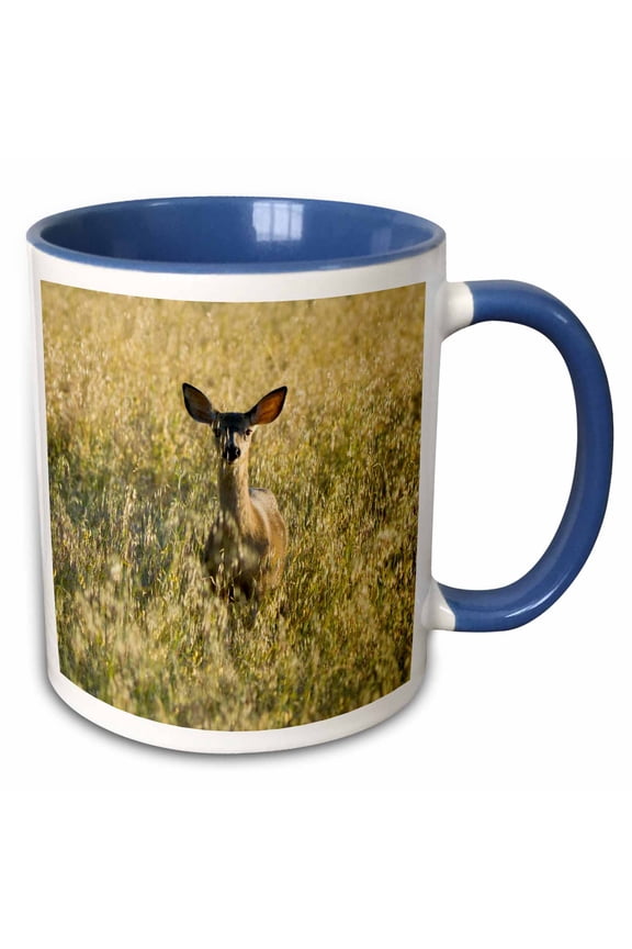 , Mule Deer, Ucsc Campus, Santa Cruz, California - Us05 Pcl0023 - Paul Colangelo, 15oz Two-tone Blue Mug