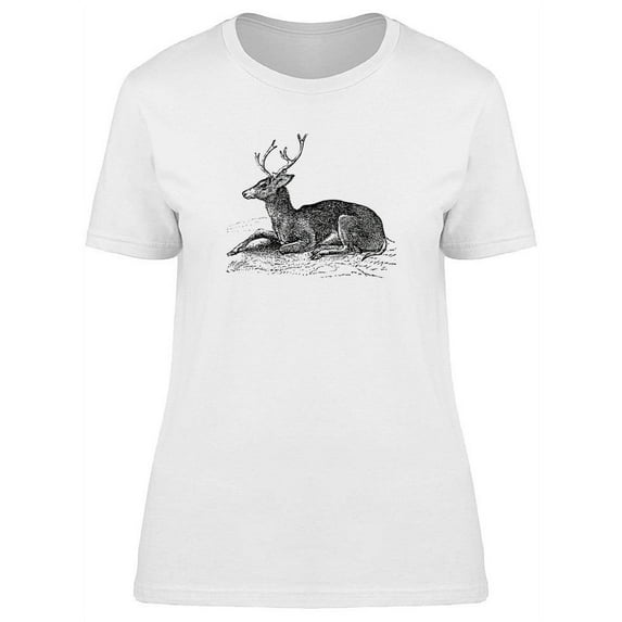 Mule Deer Vintage Design T-Shirt Women -Image by Shutterstock, Female Small