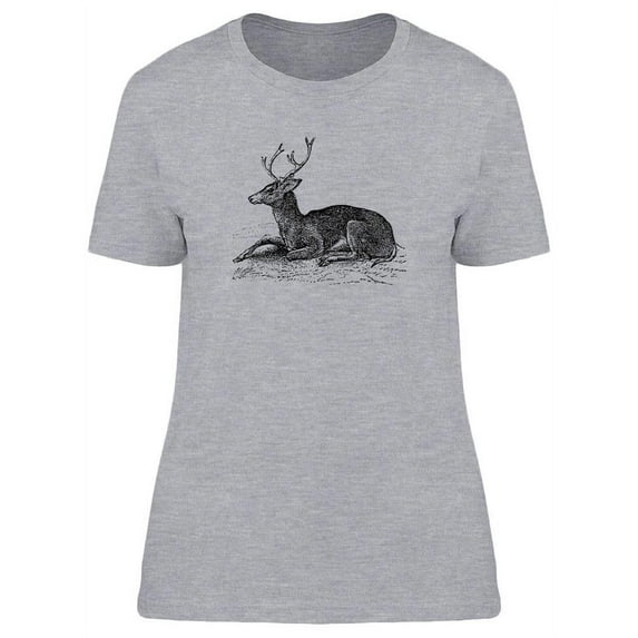 Mule Deer Vintage Design T-Shirt Women -Image by Shutterstock, Female XX-Large
