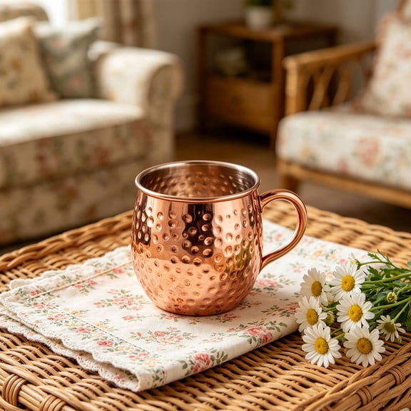 Mule Mugs Set Of 4 Hammered Mule Cup 17 Oz Stainless Brass Handles Mug Set Copper Mugs Mule Mugs Mule Kit For Cold Drinks,kitchen drinking cups
