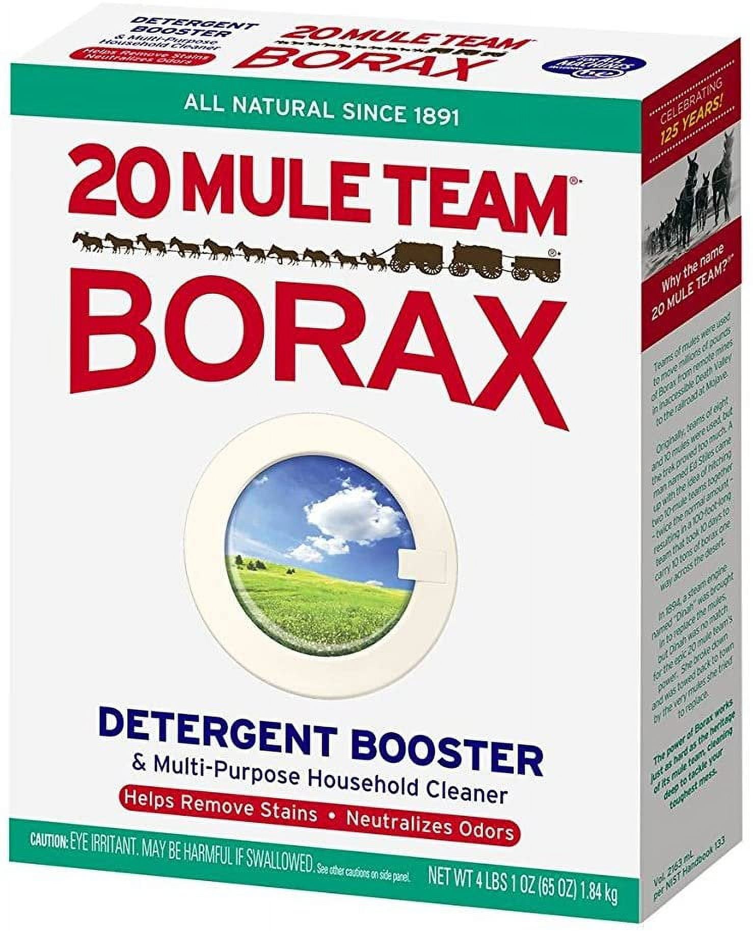 Mule Team Borax All Natural Detergent Booster & Multi-Purpose Household Cleaner 65 ozpack of 1.