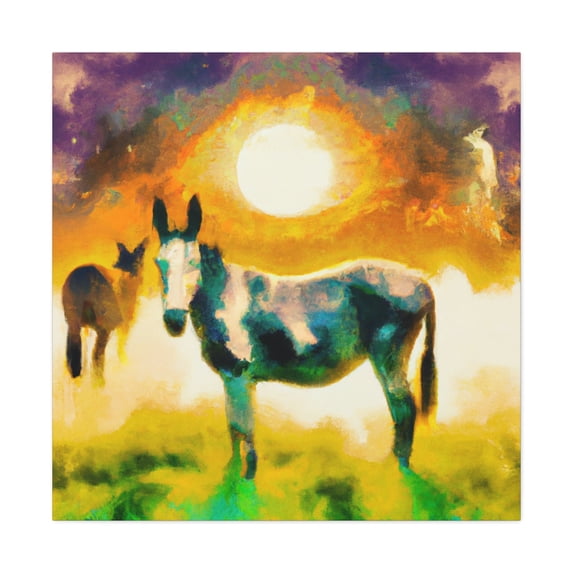"Mule in the Meadows" - Canvas