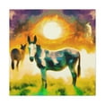 thumbnail image 1 of "Mule in the Meadows" - Canvas, 1 of 25